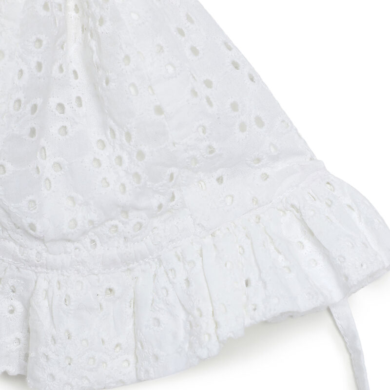 Girls White Solid Hat image number 2